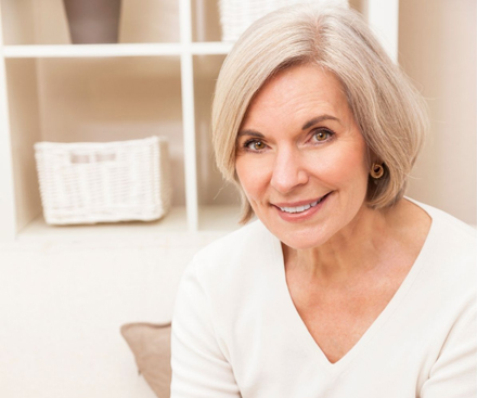 Senior woman smiling
